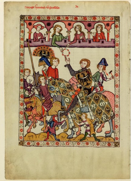 Henry IV Probus, Duke of Silesia-Wroclaw (From the Codex Manesse), Between 1305 and 1340. Artist: Anonymous