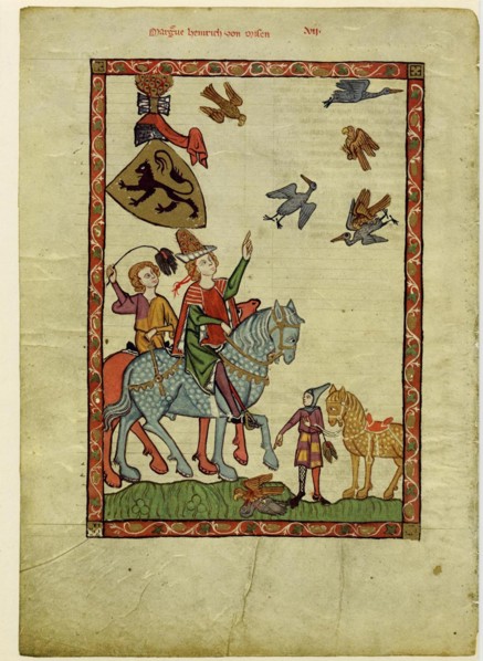 Margrave Henry III of Meissen (From the Codex Manesse), Between 1305 and 1340. Artist: Anonymous