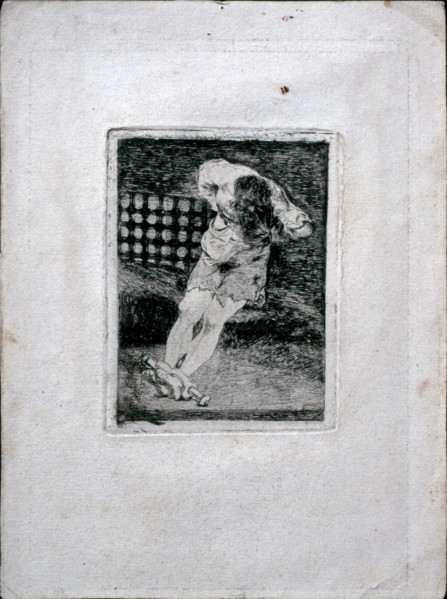 The Custody of a Criminal Does Not Call for Torture, c. 1810. Artist: Goya, Francisco, de (1746-1828)