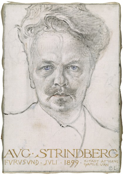 August Strindberg, 1899. Artist: Larsson, Carl (1853-1919)