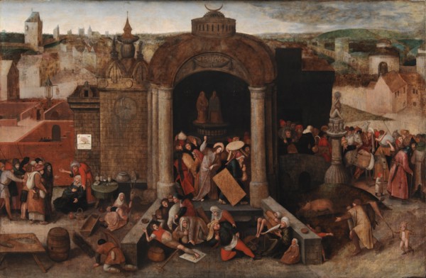 Christ Driving the Traders from the Temple, after 1569. Artist: Bruegel (Brueghel), Pieter, the Elder (ca 1525-1569)