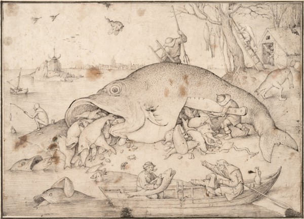 Big Fish Eat Little Fish, 1556. Artist: Bruegel (Brueghel), Pieter, the Elder (ca 1525-1569)
