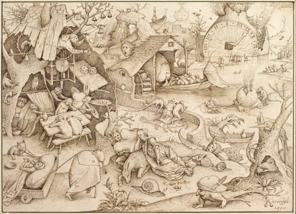 Acedia (Sloth) From the series Seven Deadly Sins, 1557. Artist: Bruegel (Brueghel), Pieter, the Elder (ca 1525-1569)