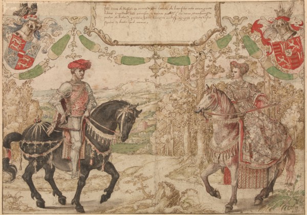 Count Jan (Johann) IV of Nassau and His Wife Maria, Countess of Loon and Heinsberg, ca 1530. Artist: Orley, Bernaert, van (1488-1541)