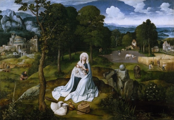 Rest on the Flight into Egypt, 1518-1520. Artist: Patinir, Joachim (ca. 1480-1524)