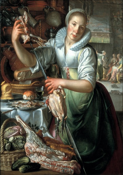 The kitchen maid, ca 1620-1625. Artist: Wtewael, Joachim (1566-1638)