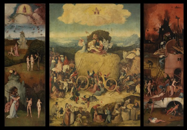 The Haywain (Triptych), c. 1516. Artist: Bosch, Hieronymus (c. 1450-1516)