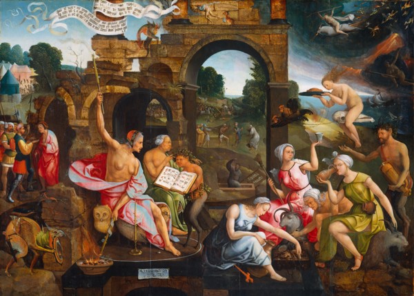 Saul and the Witch of Endor, 1526. Artist: Cornelisz van Oostsanen, Jacob (ca. 1470-1533)
