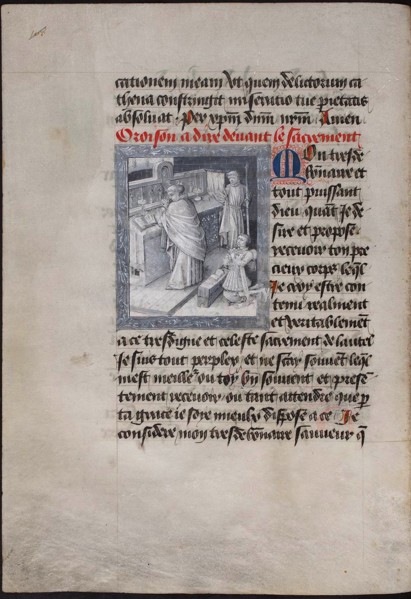 Holy Mass with Philip the Good. (The Book of Hours of Philip of Burgundy), ca 1455. Artist: Tavernier, Jean (active 1434-1460)
