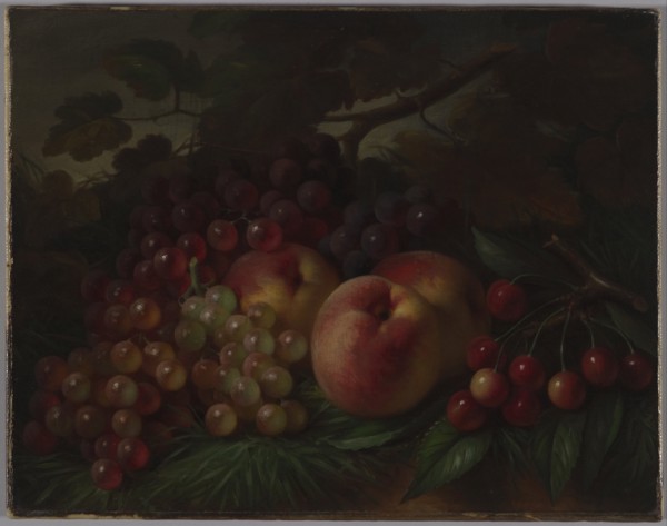 Peaches, Grapes and Cherries, ca 1860-1870. Artist: Hall, George Henry (1825-1913)