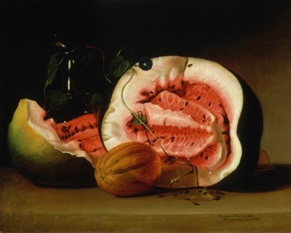 Melons and Morning Glories, 1813. Artist: Peale, Raphaelle (1774-1825)