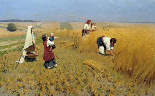 Harvest in Ukraine, 1886. Artist: Pimonenko, Nikolai Kornilovich (1862-1912)