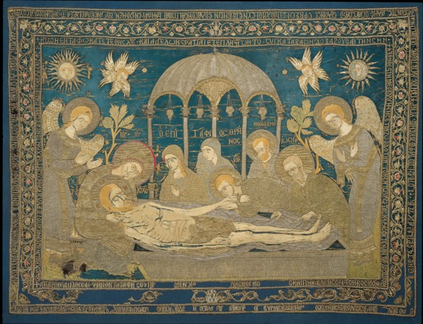 The Entombment (Altar embroidery), 1682. Artist: Anonymous