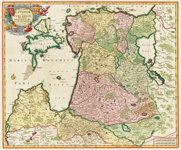The Baltic Sea (From: Ducatuum Livoniae et Curlandiae Nova Tabula), 1705. Artist: Anonymous master