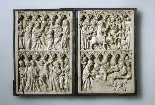 Ivory diptych with scenes from Life of Christ (Property of Queen Jadwiga of Poland), 14th century. Artist: Anonymous