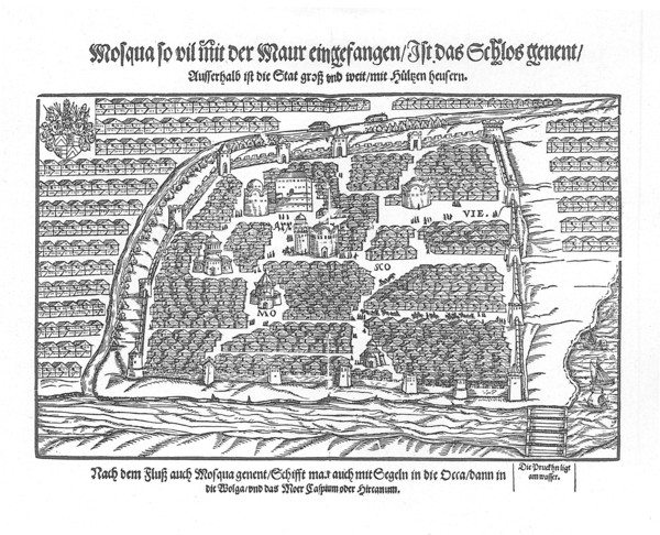 The Moscow Map (From Moscouiter wunderbare Historien by Sigmund von Herberstein), 1567. Artist: Anonymous