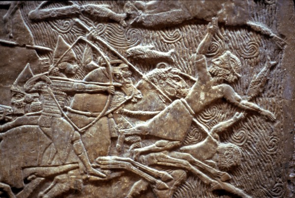 Ashurbanipal at the Battle of Til-Tuba, 650-620 BC. Artist: Assyrian Art