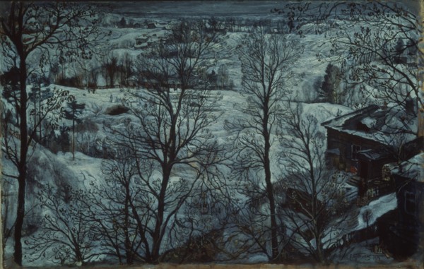 Winter landscape, 1917. Artist: Brodsky, Isaak Izrailevich (1884-1939)