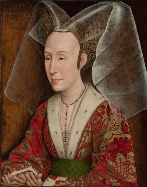 Portrait of Isabella of Portugal, wife of Philip III Duke of Burgundy (1397-1471), ca 1450-1475. Artist: Weyden, Rogier, van der (ca. 1399-1464)