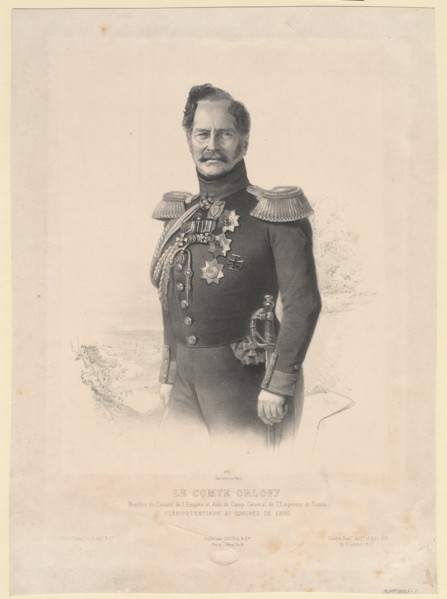 Portrait of Count Alexey Fyodorovich Orlov (1787-1862). Artist: Lemercier, Joseph (1803-1887)