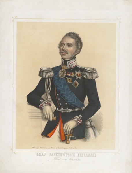Portrait of Ivan Fyodorovich Paskevich, Count of Erivan, Viceroy of the Kingdom of Poland, 1850. Artist: Anonymous