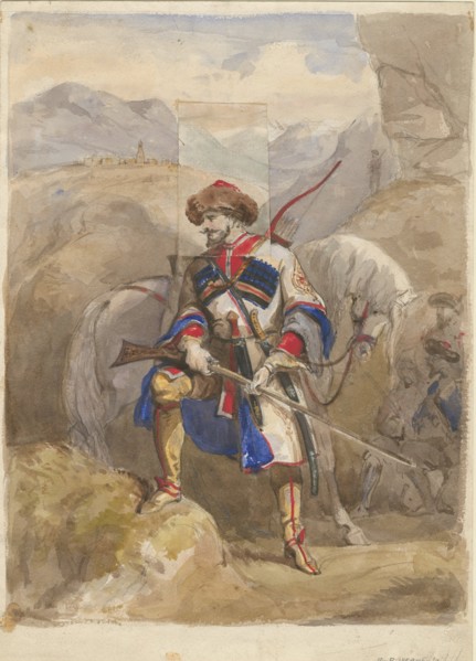 Imam Shamil (1797-1871), 1854. Artist: Anonymous