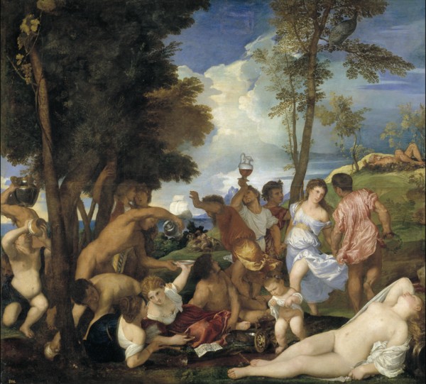 The Bacchanal of the Andrians, 1523-1526. Artist: Titian (1488-1576)