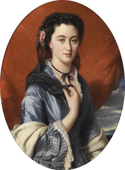 Portrait of Countess Varvara Musina-Pushkina (1832-1885), 1864. Artist: Winterhalter, Franz Xavier (1805-1873)