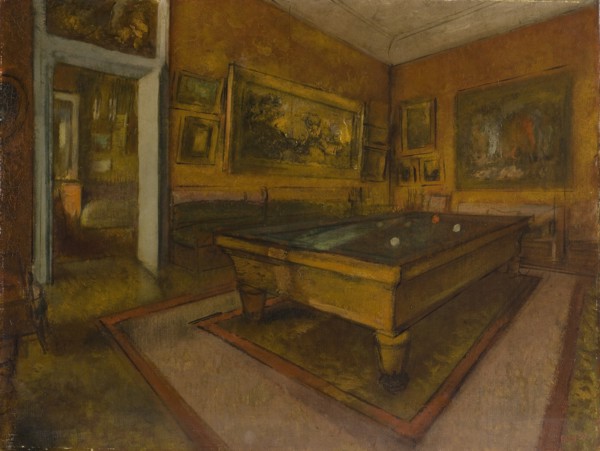 Billiard Room at Ménil-Hubert, 1892. Artist: Degas, Edgar (1834-1917)