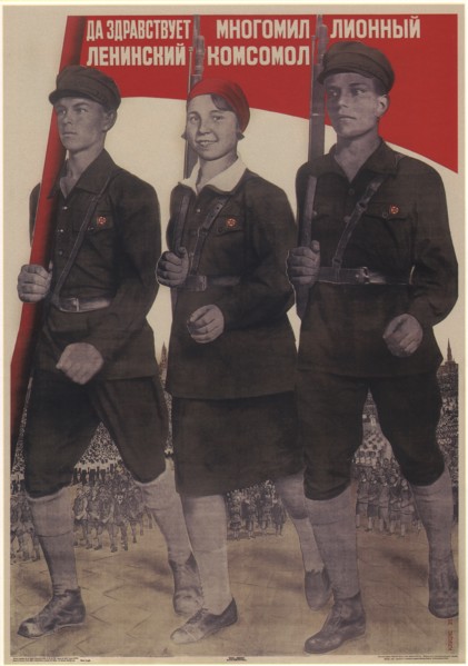 Long live the multi-million-member Leninist Komsomol, 1932. Artist: Klutsis, Gustav (1895-1938)