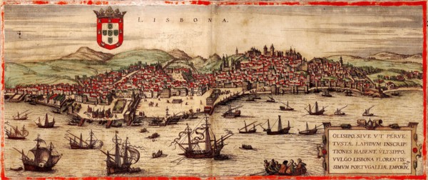 View of Lisbon and Tagus River (From: Civitates Orbis Terrarum), 1572. Artist: Hogenberg, Frans (1535-1590)