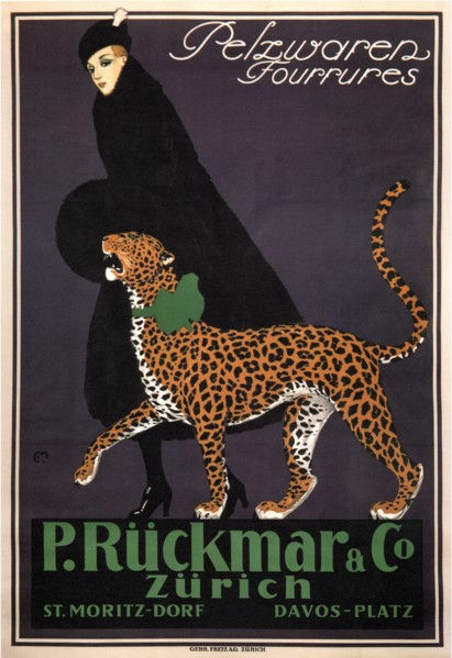 Fur goods P. Rückmar & Co, c. 1910. Artist: Montaut, Ernest (1879-1909)
