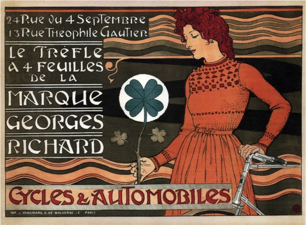 Cycles and cars Georges Richard, 1899. Artist: Grasset, Eugène (1841-1917)