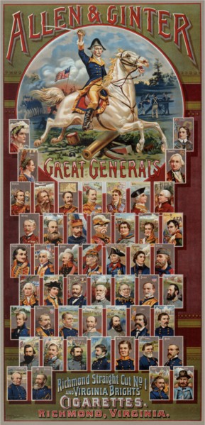 The Great Generals series for Allen & Ginter Cigarettes Brands, 1885. Artist: Harris, George S. (1823-1891)
