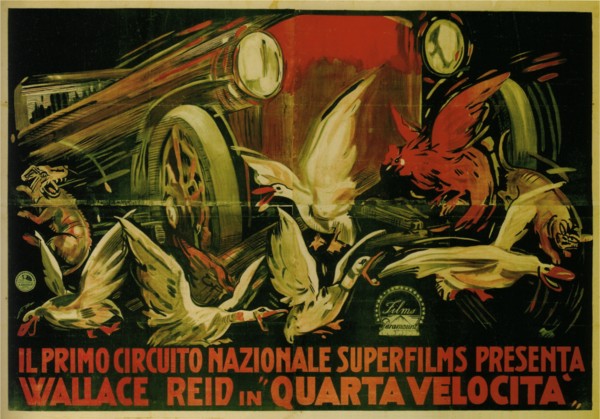 Wallace Reid in Film Double Speed, 1920. Artist: Galantara, Gabriele (1867-1937)