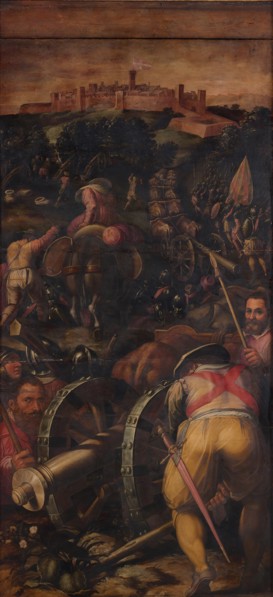 Storming of Monteriggioni, 1563-1565. Artist: Vasari, Giorgio (1511-1574)