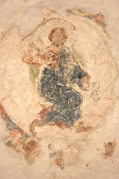 The Ascension of Christ, 1313. Artist: Ancient Russian frescos