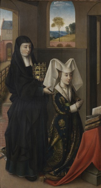 Isabel of Portugal with Saint Elizabeth, 1457-1460. Artist: Christus, Petrus (1410/20-1475/76)