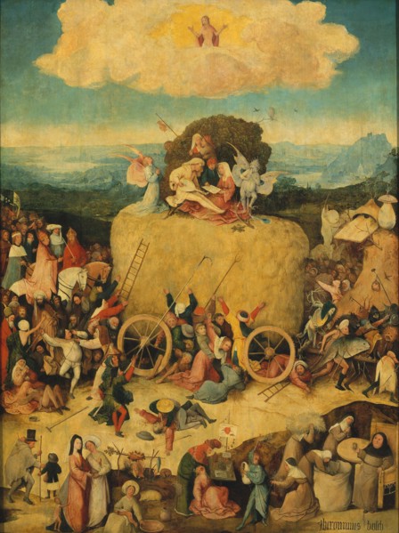 The Haywain (Triptych) Central panel, c. 1516. Artist: Bosch, Hieronymus (c. 1450-1516)