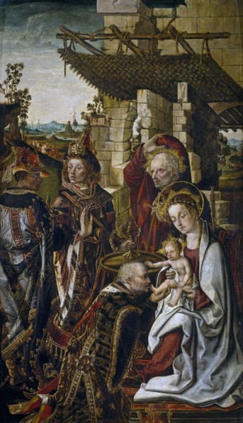 The Adoration of the Magi, c. 1490-1499. Artist: Osona (Orsona), Rodrigo de (active 1465-1514)
