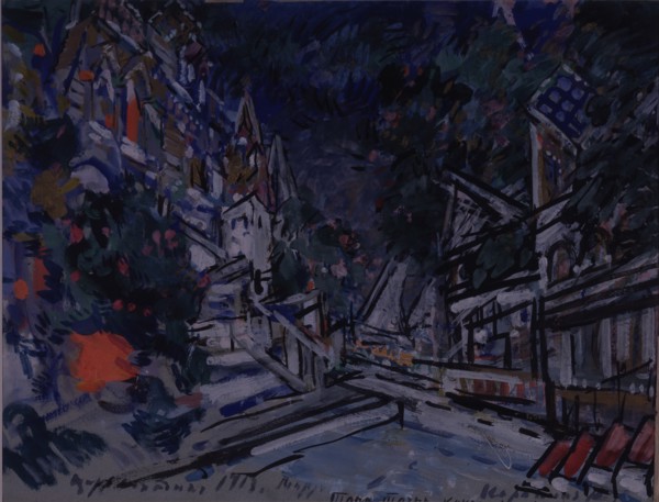 Stage design for the opera The Tale of Tsar Saltan by N. Rimsky-Korsakov, 1913. Artist: Korovin, Konstantin Alexeyevich (1861-1939)