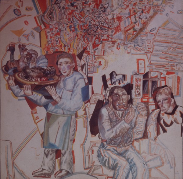 Restaurant. Artist: Filonov, Pavel Nikolayevich (1883-1941)