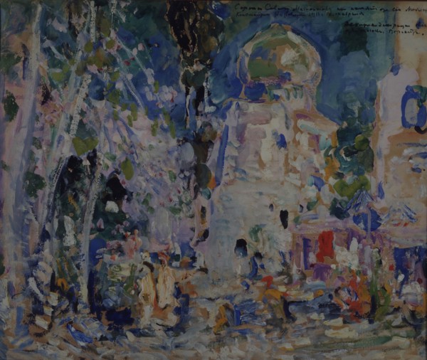 Stage design for the ballet The Scarlet Pimpernel by F. Hartman, 1911. Artist: Korovin, Konstantin Alexeyevich (1861-1939)