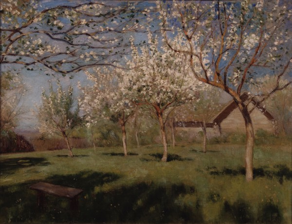 Apple trees blooming. Artist: Levitan, Isaak Ilyich (1860-1900)