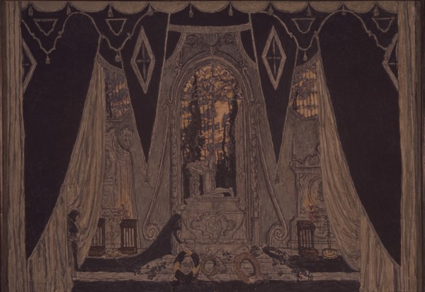 Stage design for the play Don Juan by J.-B. Molliére, 1910. Artist: Golovin, Alexander Yakovlevich (1863-1930)