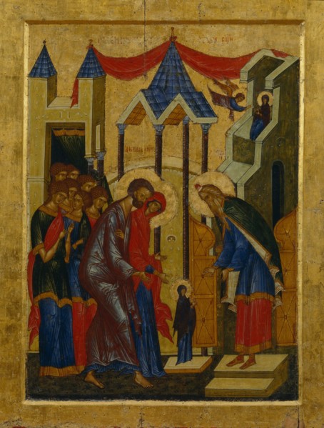 The Presentation in the Temple. Artist: Russian icon