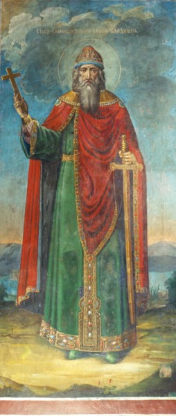 Grand Duke Vladimir Svyatoslavich. Artist: Ancient Russian frescos