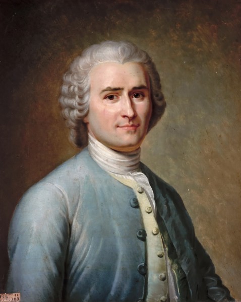 Portrait of Jean-Jacques Rousseau (1712-1778). Artist: Lacretelle, Jean Édouard (1817-1900)