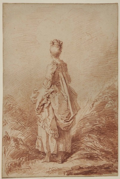 Young Woman Looking Back. Artist: Fragonard, Jean Honoré (1732-1806)
