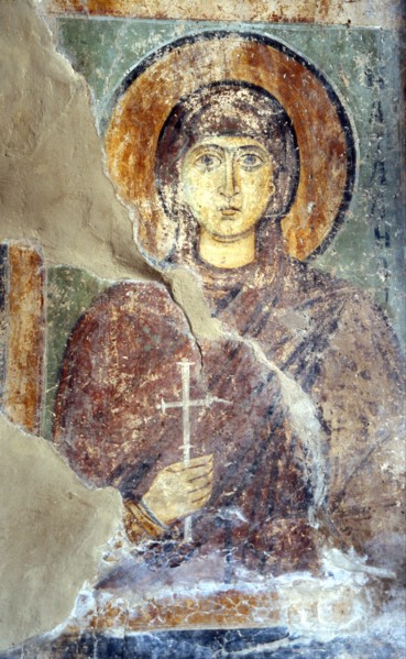 Saint Natalia. Artist: Ancient Russian frescos